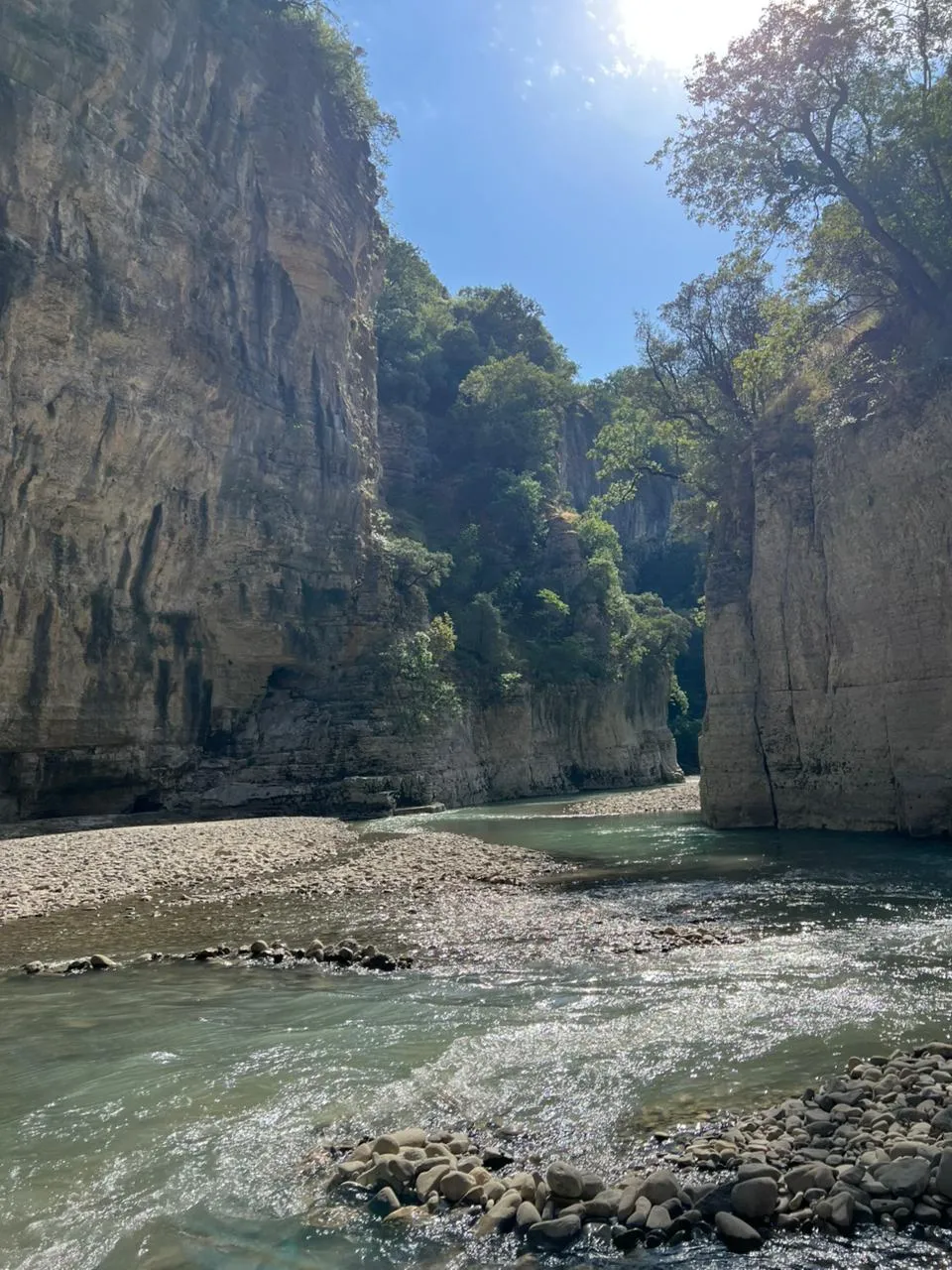 Panoramic view of Osum Canyon river corridor
